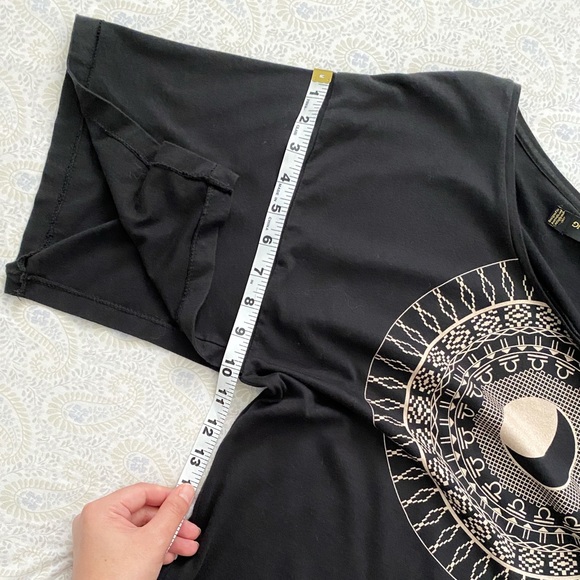 Something Else by Natalie Wood boho moon blouse, black tan - Picture 6 of 8